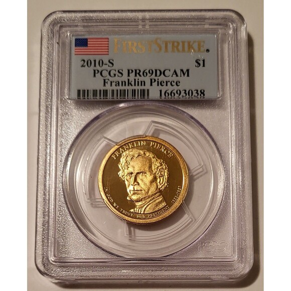 2010 S Franklin Pierce Presidential Dollar Proof PR69 DCAM PCGS First Strike - Picture 1 of 2